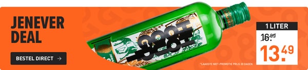 jenever deal: 1 liter hooghoudt jenever van &euro;16,99 nu voor slechts &euro;13,49